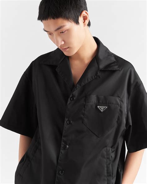 prada re nylon short sleeve shirt|Black Re.